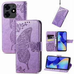 Butterfly Love Flower Embossed Leather Phone Case, For Tecno Spark 10 Pro, For Tecno Spark 10C