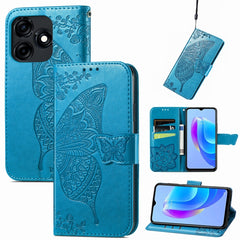 Butterfly Love Flower Embossed Leather Phone Case, For Tecno Spark 10 Pro, For Tecno Spark 10C