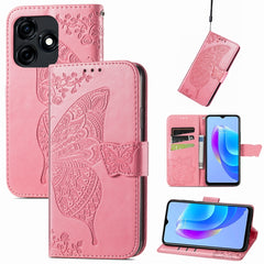 Butterfly Love Flower Embossed Leather Phone Case, For Tecno Spark 10 Pro, For Tecno Spark 10C