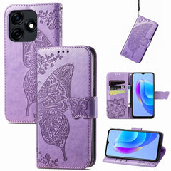 Butterfly Love Flower Embossed Leather Phone Case, For Tecno Spark 10 Pro, For Tecno Spark 10C