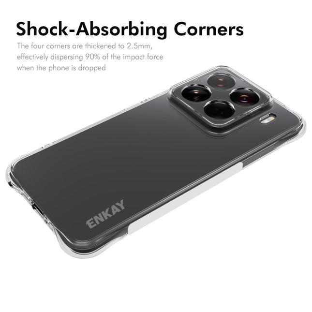 ENKAY Hat-Prince Transparent TPU Shockproof Phone Case, For Xiaomi 15 Pro, For Xiaomi 15, For Xiaomi 14T Pro 5G, For Xiaomi 14T 5G, For Xiaomi Redmi 14C 4G, For Redmi K70 Ultra, For Redmi Note 13R 5G, For Redmi Turbo 3 5G, For Xiaomi Redmi A3          ...