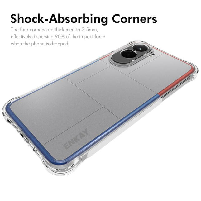 ENKAY Hat-Prince Transparent TPU Shockproof Phone Case, For Xiaomi Poco M7 Plus 5G / M7 4G 169mm, Redmi 15 5G Global / 15 4G SEA 169.5mm, For Redmi 15 5G / 4G EU 171mm, For Redmi 15C 5G / 4G Global 171mm