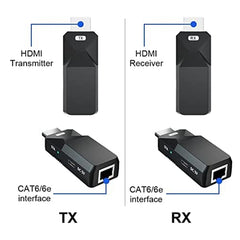 HDMI Extender 165ft Audio Video 1080P Over Cat5 Cat6 Ethernet Cable Transmit Lossless Signal HDMI Long Distance Extension Adapter