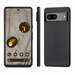 Carbon Fiber Texture Leather Back Cover Phone Case, For Google Pixel 7A, For Google Pixel 6 Pro, For Google Pixel 6, For Google Pixel 6A