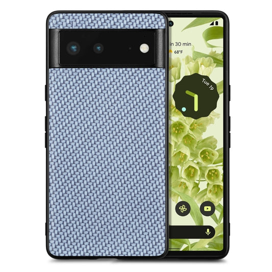 Carbon Fiber Texture Leather Back Cover Phone Case