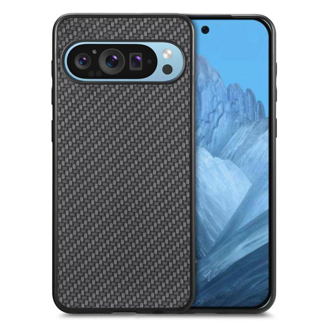 Carbon Fiber Texture Leather Back Cover Phone Case, For Google Pixel 10 Pro XL, For Google Pixel 10 / 10 Pro, For Google Pixel 9a, For Google Pixel 9 Pro XL