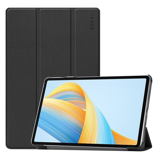 ENKAY Tri-fold Custer Texture Leather Smart Tablet Case, For Honor Pad V8, For Honor Pad X8 Pro / X9 11.5