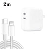 35W PD3.0 USB-C / Type-C Dual Port Charger with Type-C to 8 Pin Data Cable, US Plug, US Plug + 1m 8 Pin Cable, US Plug + 2m 8 Pin Cable