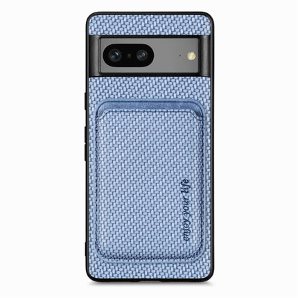 Carbon Fiber Leather Card Magsafe Phone Case, For Google Pixel 9a, For Google Pixel 7 Pro, For Google Pixel 7, For Google Pixel 6