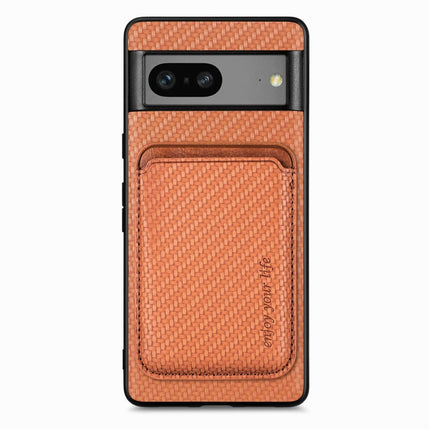 Carbon Fiber Leather Card Magsafe Phone Case, For Google Pixel 9a, For Google Pixel 7 Pro, For Google Pixel 7, For Google Pixel 6