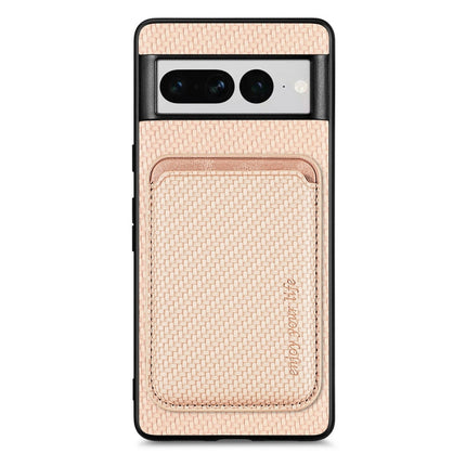 Carbon Fiber Leather Card Magsafe Phone Case, For Google Pixel 9a, For Google Pixel 7 Pro, For Google Pixel 7, For Google Pixel 6