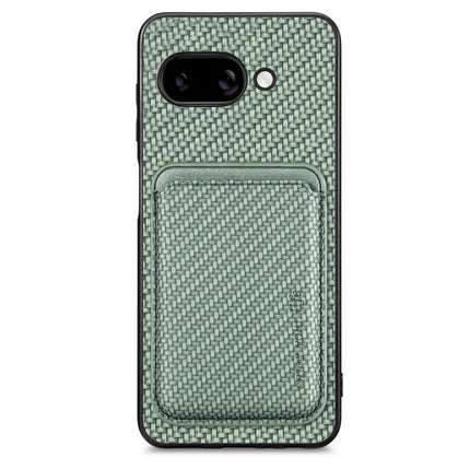 Carbon Fiber Leather Card Magsafe Phone Case, For Google Pixel 9a, For Google Pixel 7 Pro, For Google Pixel 7, For Google Pixel 6