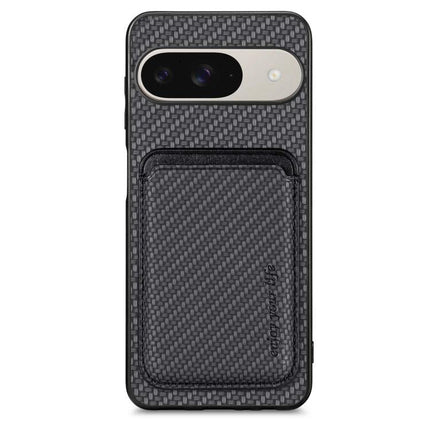 Carbon Fiber Leather Card Magsafe Phone Case, For Google Pixel 10 Pro XL, For Google Pixel 9 Pro XL, For Google Pixel 10 / 10 Pro, For Google Pixel 9 / 9 Pro