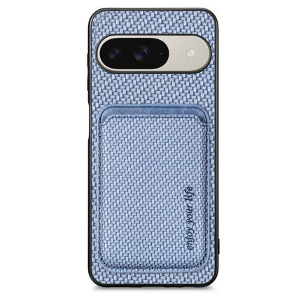 Carbon Fiber Leather Card Magsafe Phone Case, For Google Pixel 10 Pro XL, For Google Pixel 9 Pro XL, For Google Pixel 10 / 10 Pro, For Google Pixel 9 / 9 Pro
