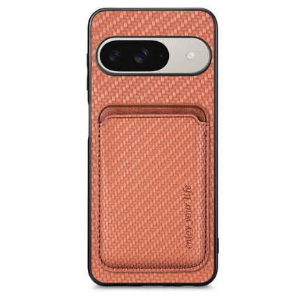 Carbon Fiber Leather Card Magsafe Phone Case, For Google Pixel 10 Pro XL, For Google Pixel 9 Pro XL, For Google Pixel 10 / 10 Pro, For Google Pixel 9 / 9 Pro