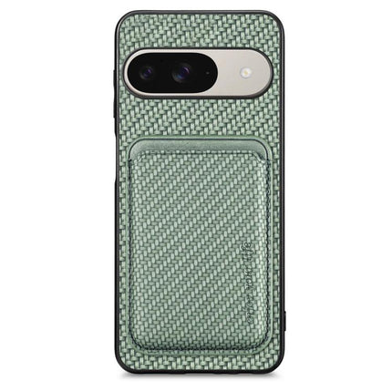 Carbon Fiber Leather Card Magsafe Phone Case, For Google Pixel 10 Pro XL, For Google Pixel 9 Pro XL, For Google Pixel 10 / 10 Pro, For Google Pixel 9 / 9 Pro