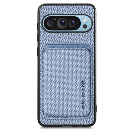 Carbon Fiber Leather Card Magsafe Phone Case, For Google Pixel 10 Pro XL, For Google Pixel 9 Pro XL, For Google Pixel 10 / 10 Pro, For Google Pixel 9 / 9 Pro