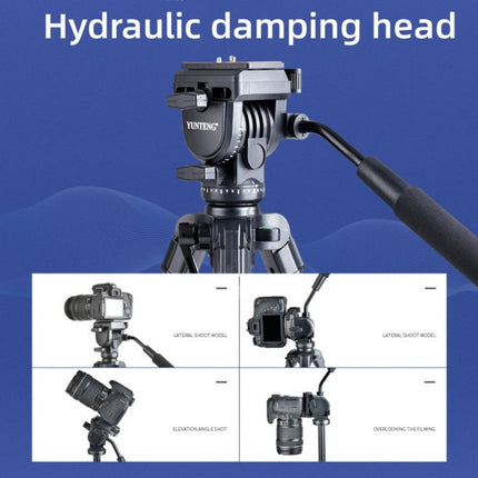 YUNTENG VCT-6006 Professional Hydraulic Head Aluminum Tripod, VCT-6006