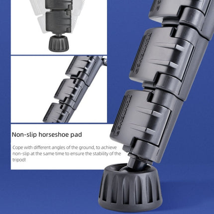 YUNTENG VCT-6006 Professional Hydraulic Head Aluminum Tripod, VCT-6006