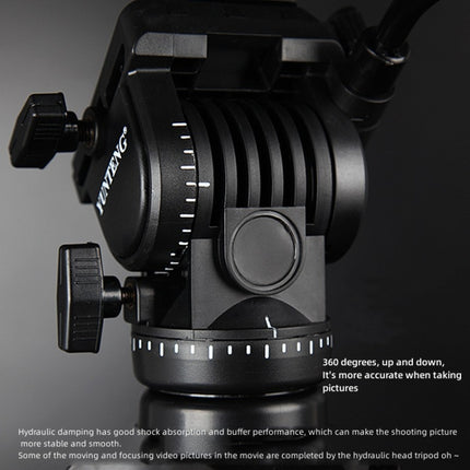 YUNTENG VCT-6006 Professional Hydraulic Head Aluminum Tripod, VCT-6006