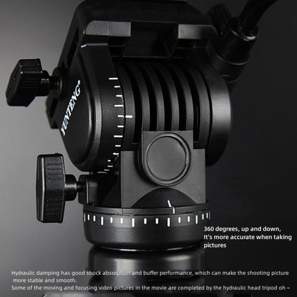 YUNTENG VCT-6006 Professional Hydraulic Head Aluminum Tripod, VCT-6006