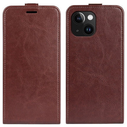 R64 Texture Single Vertical Flip Leather Phone Case, For iPhone 16 Pro, For iPhone 16 Plus, For iPhone 16, For iPhone 15 Pro Max, For iPhone 15 Pro, For iPhone 15 Plus