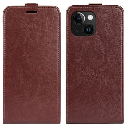 R64 Texture Single Vertical Flip Leather Phone Case, For iPhone 16 Pro, For iPhone 16 Plus, For iPhone 16, For iPhone 15 Pro Max, For iPhone 15 Pro, For iPhone 15 Plus