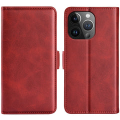 Dual-side Magnetic Buckle Horizontal Flip Leather Phone Case, For iPhone 15 Pro, For iPhone 15 Plus, For iPhone 15