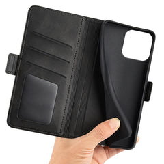 Dual-side Magnetic Buckle Horizontal Flip Leather Phone Case