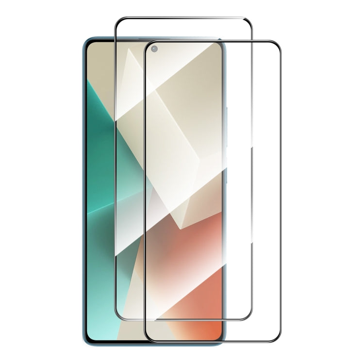 2pcs ENKAY Hat-Prince Full Glue High Aluminum-silicon Tempered Glass Film, For Redmi Note 13 / Note 13 Pro, For Xiaomi Redmi A1+ / A2+ 4G