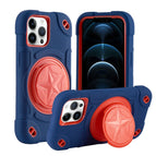For iPhone 12 Pro Max / Navy+Red