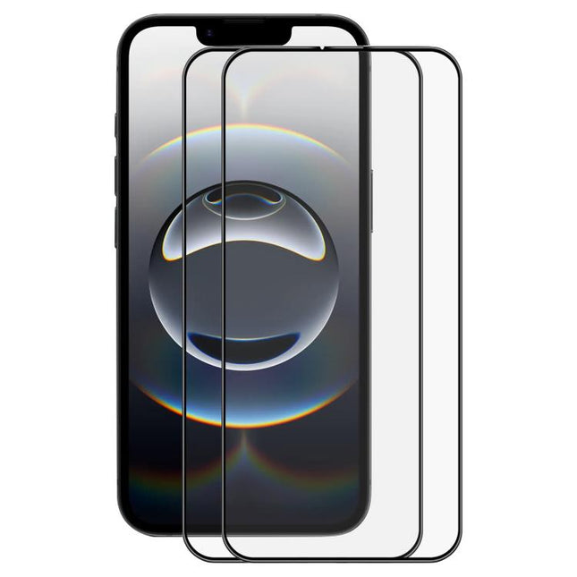 2pcs ENKAY Full Glue High Aluminum-silicon Tempered Glass Film, For iPhone 17e / 16e, For iPhone 16 Pro Max, For iPhone 16 Pro, For iPhone 16 Plus, For iPhone 16, For iPhone 15 Pro Max, For iPhone 15 Pro, For iPhone 15 Plus, For iPhone 15