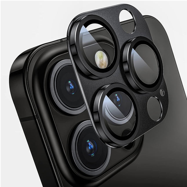 ENKAY Anti-reflection Camera Lens Aluminium Alloy Tempered Glass Film, For iPhone 15 Pro / 15 Pro Max