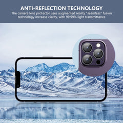 ENKAY Anti-reflection Camera Lens Aluminium Alloy Tempered Glass Film, For iPhone 15 Pro / 15 Pro Max