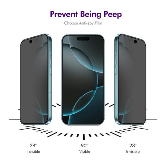 2pcs ENKAY Hat-Prince 28° Anti-peeping Tempered Glass Protector Full Screen Film, For iPhone 17 Pro Max, For iPhone 17 Pro, For iPhone 17, For iPhone 17 Air, For iPhone 16 Pro Max, For iPhone 16 Pro, For iPhone 16 Plus, For iPhone 16�������������������...