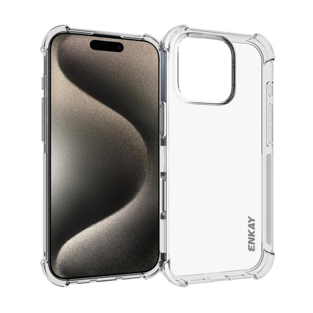ENKAY Hat-Prince Transparent TPU Shockproof Phone Case, For iPhone 18 Pro / 17 Pro, For iPhone 18 Pro Max / 17 Pro Max, For iPhone 17e / 16e, For iPhone 17, For iPhone Air, For iPhone 16 Pro Max, For MagSafe Battery Pack, For iPhone 16 Pro             ...