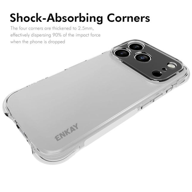 ENKAY Hat-Prince Transparent TPU Shockproof Phone Case, For iPhone 18 Pro / 17 Pro, For iPhone 18 Pro Max / 17 Pro Max, For iPhone 17e / 16e, For iPhone 17, For iPhone Air, For iPhone 16 Pro Max, For MagSafe Battery Pack, For iPhone 16 Pro             ...
