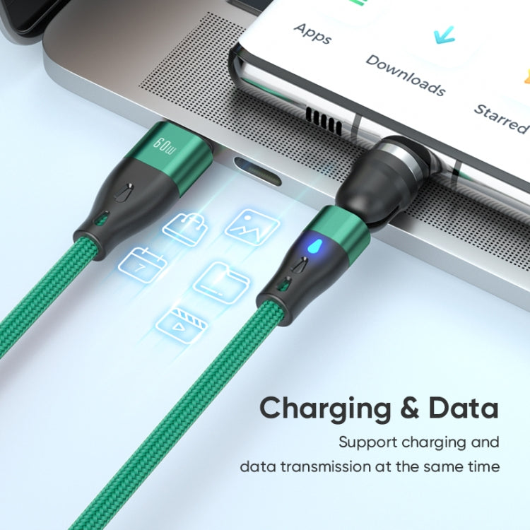 ENKAY PD60W Type-C to Type-C / 8 Pin / Micro USB Magnetic 540 Degrees Rotating Fast Charging Cable, 1m, 2m