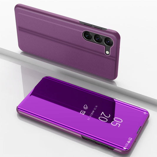 Plated Mirror Horizontal Flip Leather Phone Case with Holder, For Samsung Galaxy S24 5G, For Samsung Galaxy A15, For Samsung Galaxy A05s