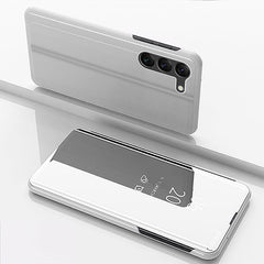 Plated Mirror Horizontal Flip Leather Phone Case with Holder, For Samsung Galaxy S24 5G, For Samsung Galaxy A15, For Samsung Galaxy A05s