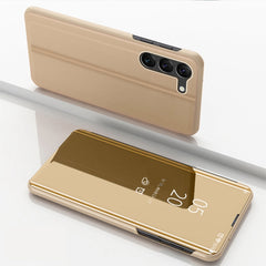 Plated Mirror Horizontal Flip Leather Phone Case with Holder, For Samsung Galaxy S24 5G, For Samsung Galaxy A15, For Samsung Galaxy A05s