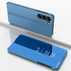 Plated Mirror Horizontal Flip Leather Phone Case with Holder, For Samsung Galaxy A35, For Samsung Galaxy S24 Ultra 5G, For Samsung Galaxy S24+ 5G