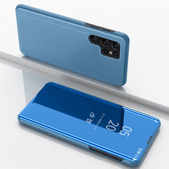 Plated Mirror Horizontal Flip Leather Phone Case with Holder, For Samsung Galaxy S25+ 5G, For Samsung Galaxy S25 Ultra 5G, For Samsung Galaxy A16 5G