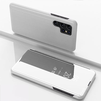 Plated Mirror Horizontal Flip Leather Phone Case with Holder, For Galaxy S25 5G, For Galaxy S25+ 5G, For Galaxy S25 Ultra 5G