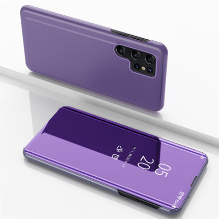 Plated Mirror Horizontal Flip Leather Phone Case with Holder, For Galaxy S25 5G, For Galaxy S25+ 5G, For Galaxy S25 Ultra 5G