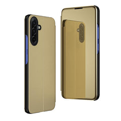 Plated Mirror Horizontal Flip Leather Phone Case with Holder