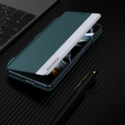 Side Electroplating Adsorption Ultra-thin Leather Phone Case with Pen, For  Samsung Galaxy Z Fold 5   5G