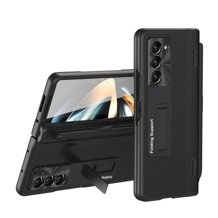 Integrated Folding Hinge Leather Phone Case, No Pen, For Samsung Galaxy Z Fold6, For  Samsung Galaxy Z Fold5 5G