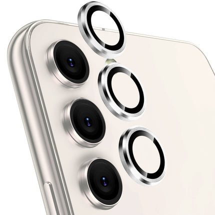 NORTHJO Camera Lens Protector Tempered Glass CD Vein Metal Ring Film, For Samsung Galaxy A24, For Samsung Galaxy A54 5G, For Samsung Galaxy S23 Ultra 5G, For Samsung Galaxy A14 / A34, For Samsung Galaxy S23 / S23+ 5G