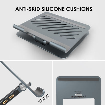 Wavlink UMD07 Adjustable Aluminum Ergonomic Portable Laptop Stand Type-C Docking Station